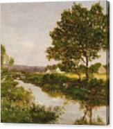 River On The Outskirts Of Quimper Canvas Print