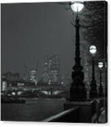 River Thames Embankment, London 2 Canvas Print