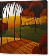 Road Of Autumn Canvas Print