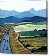 Road To Banff Canvas Print