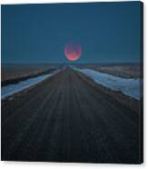 Road To Nowhere - Blood Moon Canvas Print