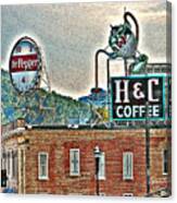 Roanoke Va Virginia - Dr Pepper And H C Coffee Vintage Signs Canvas Print
