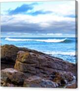 Rock And Wave Canvas Print