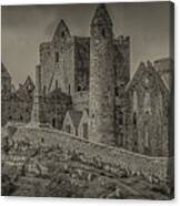 Rock Of Cashel Monochrome Canvas Print