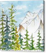 Rockies From The Rimrock Canvas Print