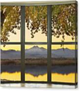 Rocky Mountain Golden Reflections Bay Window View Canvas Print