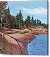 Rocky River Shore Canvas Print