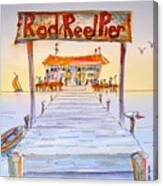 Rod And Reel Pier Canvas Print