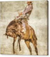 Rodeo Bronco Riding Four Canvas Print