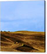 Rolling Hills And Bales Of Hay Canvas Print
