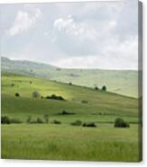 Rolling Landscape, Romania Canvas Print