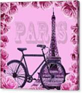 Romantic Ride To Paris Canvas Print