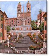 Rome-piazza Di Spagna Canvas Print