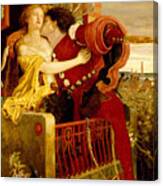 Romeo And Juliet Parting On The Balcony Canvas Print