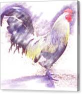 Rooster Purple Canvas Print