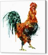 Rooster Watercolor Painting Canvas Print