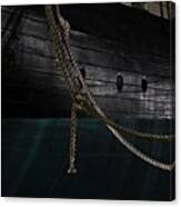 Ropes On The Uss Constellation Navy Ship Canvas Print