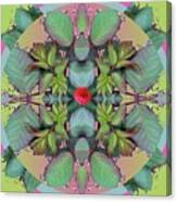 Rose Leaf Mandala Canvas Print