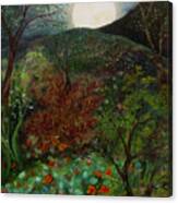 Rose Moon Canvas Print