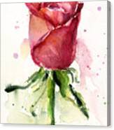 Rose Watercolor Canvas Print