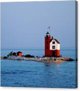 Round Island Lighthouse Canvas Print