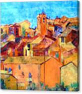 Roussillon Rooftops Provence Canvas Print
