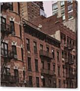 Row Of Buildings In Nyc Canvas Print