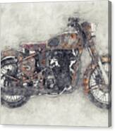 Royal Enfield Bullet 1 - Royal Enfield - Motorcycle Poster - Automotive Art Canvas Print