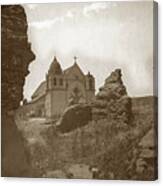Ruins Of Carmel Mission And Mission Church Circa 1905 Canvas Print
