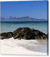 Rum And Eigg From Achateny Beach Canvas Print