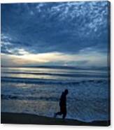 Running Towards Your Dreams - Beach Sunset Canvas Print