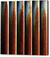 Rusted Blinds Of A Water Cooler Canvas Print