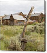 Rustic Wooden Structures In Bodie, California Canvas Print