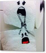 Sad Toiletpaper Canvas Print
