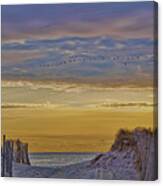 Sagg Main Beach In Winter Canvas Print
