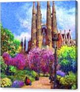 Sagrada Familia And Park Barcelona Canvas Print