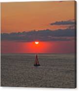 Sailboat Sunset Canvas Print
