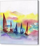 Sailing Abstract Canvas Print