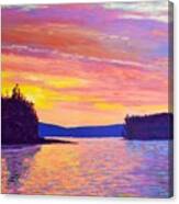 Sailing Home Sunset Canvas Print