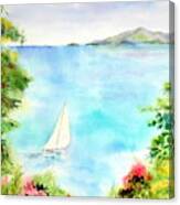 Sailing In The Caribbean Canvas Print