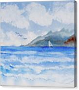 Sailing Into Moorea Canvas Print