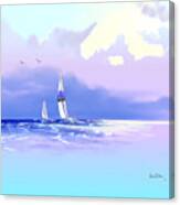 Sailing Into The Blue Canvas Print