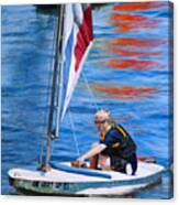 Sailing On Lake Thunderbird Canvas Print