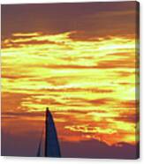 Sailing Past The Sunset Canvas Print