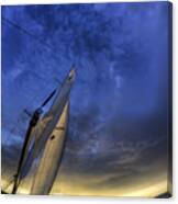Sailing Sunset Beneteau 49 Yacht Canvas Print