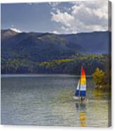 Sailing The Mountain Lakes Canvas Print