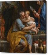 Saint Joseph Embracing The Christ Child Canvas Print