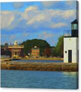 Salem Maritime Waterfront In Digital Art Canvas Print