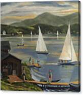 Sailing At Lake Morey Vermont Canvas Print