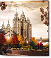 Salt Lake Temple - Autumn Canvas Print